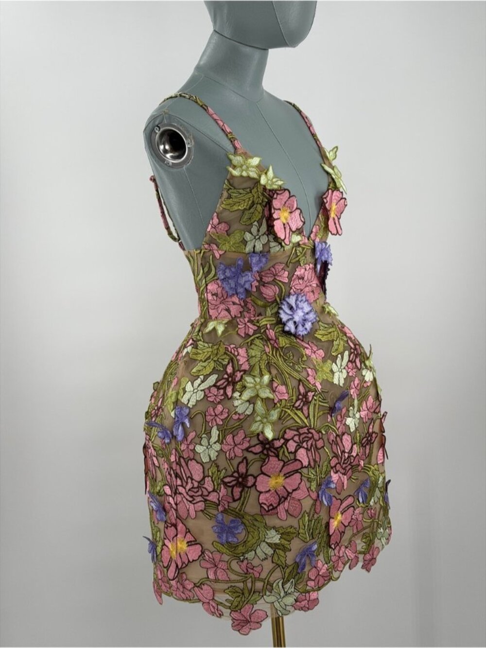 🆕 BRONX & BANCO 🧿 NWOT Iris Floral Aria Mini Dress, Pink Multi - Sz S US 4 - Picture 4 of 13